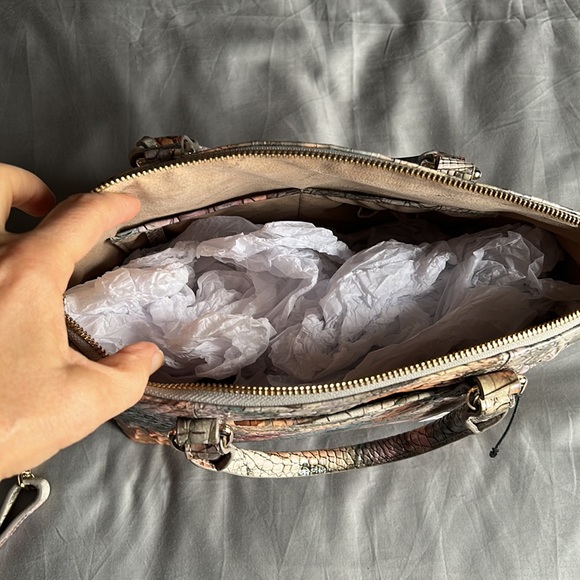 Brahmin Gemstone Duxbury Satchel Leather Crossbody - Picture 6 of 7